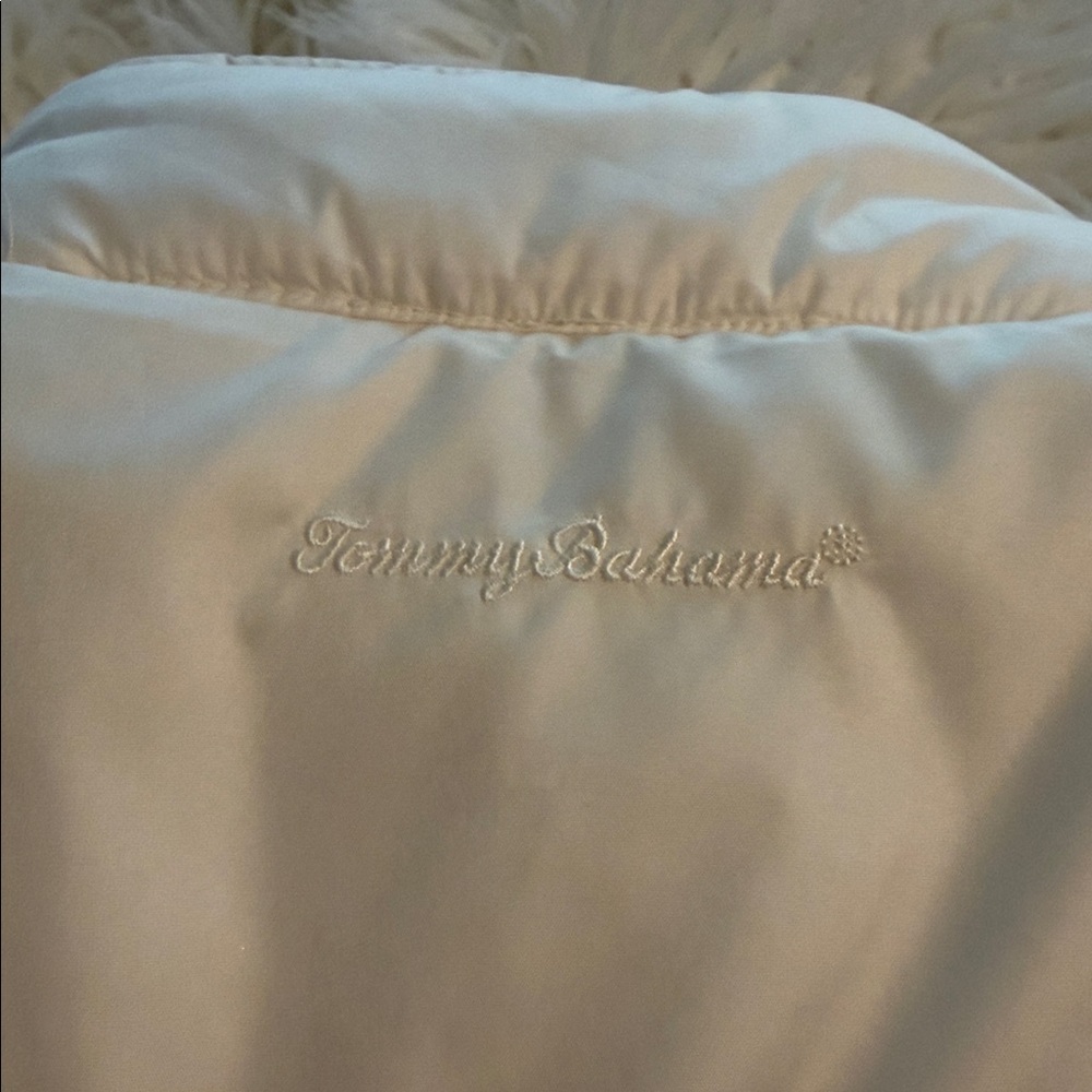Tommy Bahama Cream /White Quilted Zip-Front Puffer Vest size M BNWOT - Picture 7 of 12